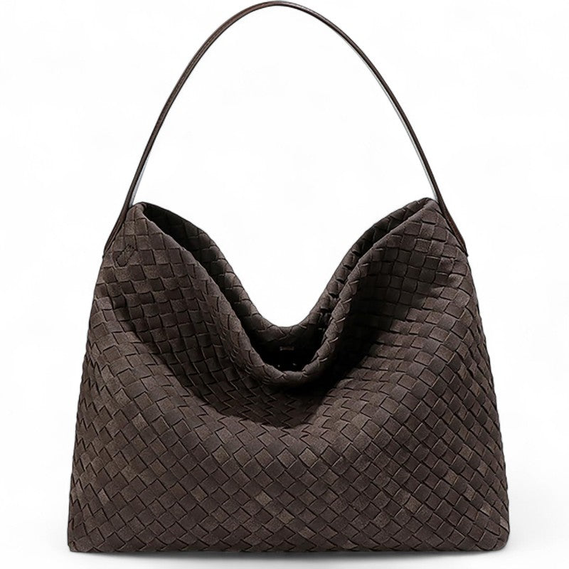 Liam - Bolsos Tote Trenzados de Tendencia - Marrón - CARMEN VELVET