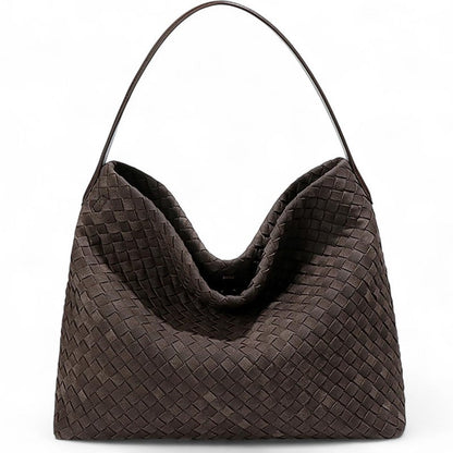Liam - Bolsos Tote Trenzados de Tendencia - Marrón - CARMEN VELVET