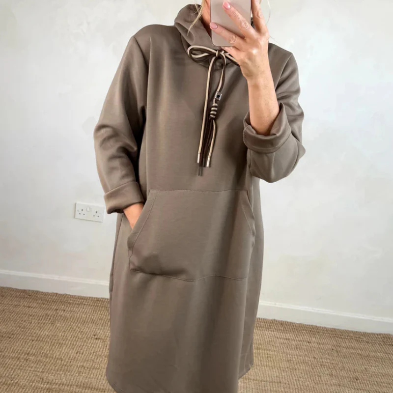 Julia - Sudadera larga oversized con capucha