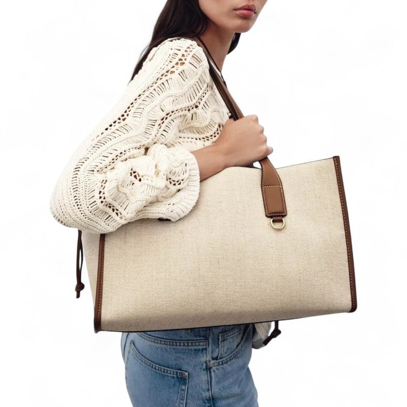 NEFTARI - Bolso Tote en lona elegante - CARMEN VELVET