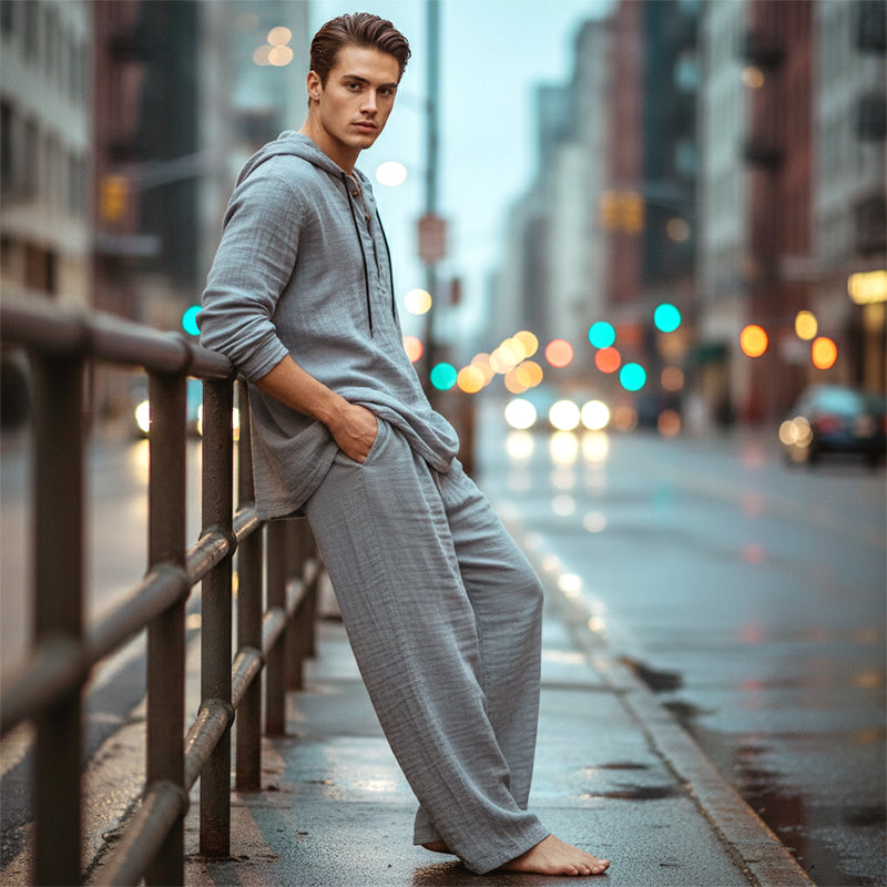 Winston - Conjunto de sudadera con capucha y pantalón de corte relajado