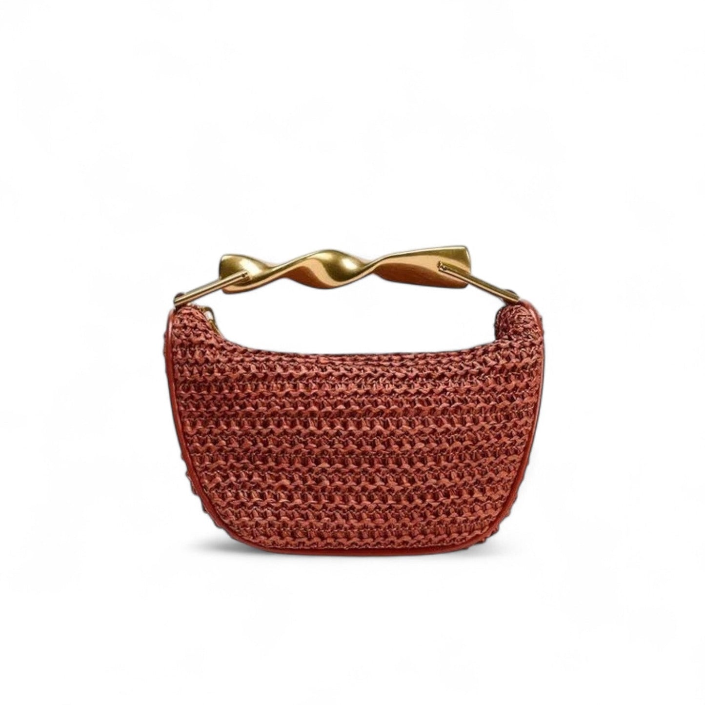 Mouna - Bolso Pequeño estilo trenzado - Rojo - CARMEN VELVET