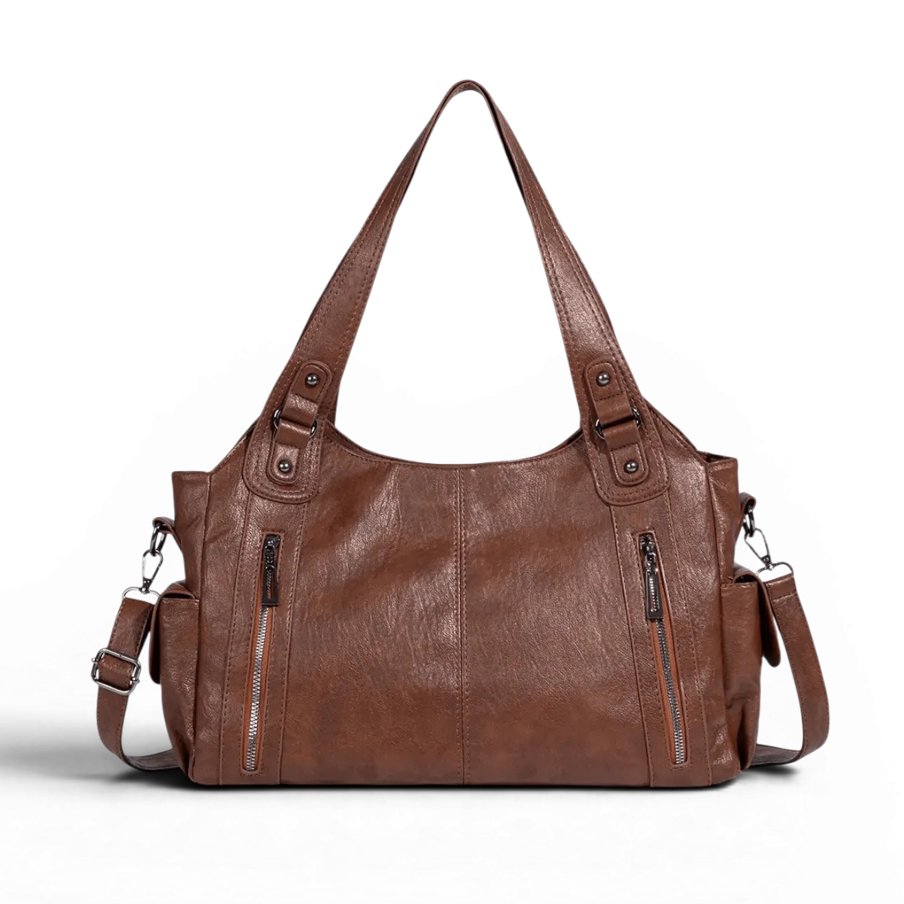 Lilly - Bolso para el Día a Día con cremallera - Marrón - CARMEN VELVET