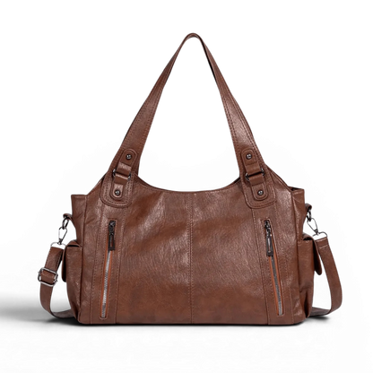Lilly - Bolso para el Día a Día con cremallera - Marrón - CARMEN VELVET
