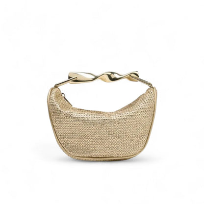 Mouna - Bolso Pequeño estilo trenzado - Dorado - CARMEN VELVET