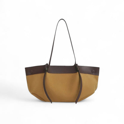 ANAE - Bolso en cuero liso elegante - Amarillo - CARMEN VELVET