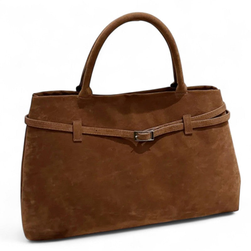 Arne - Bolso Grande elegante en ante - Marrón - CARMEN VELVET