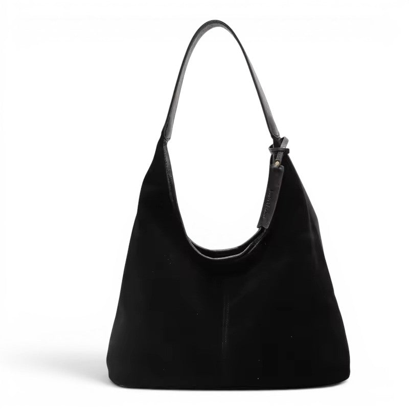CLEA - Bolso Tote en ante - Negro - CARMEN VELVET