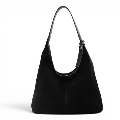 CLEA - Bolso Tote en ante - Negro - CARMEN VELVET