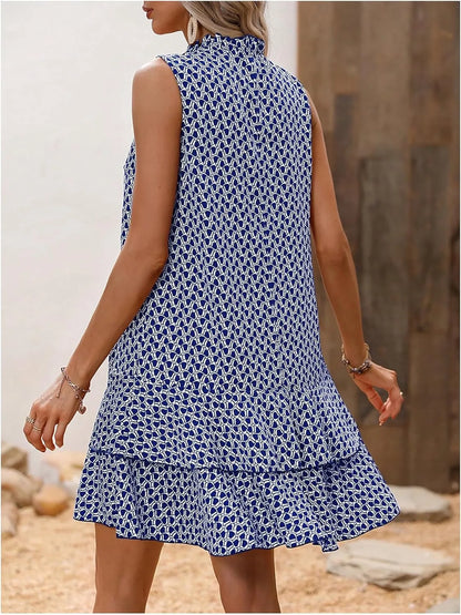 Candela - Vestido sin mangas con motivo elegante y caída ligera