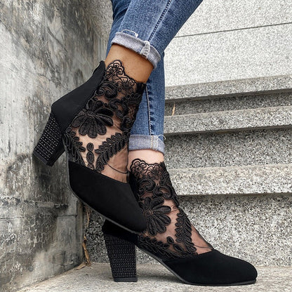 Bruna - Tacones altos de encaje