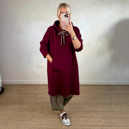 Julia - Sudadera larga oversized con capucha