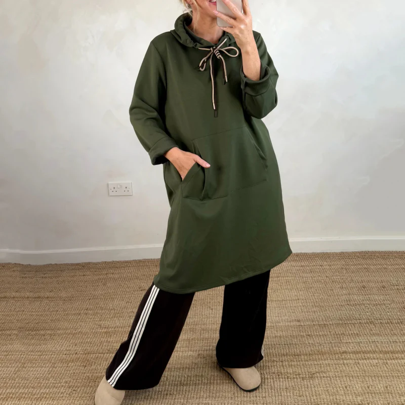 Julia - Sudadera larga oversized con capucha