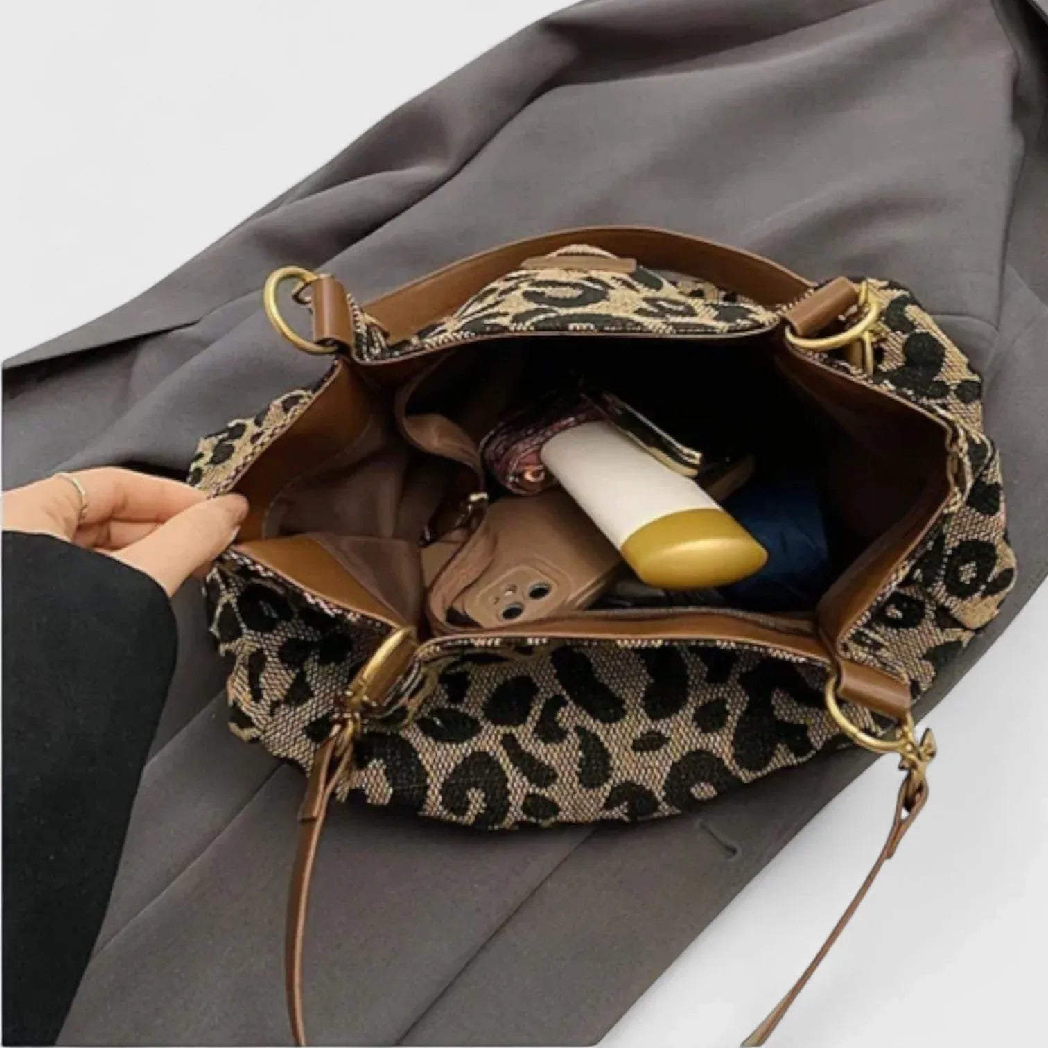 Bruna - Bolso con elegante motivo de leopardo