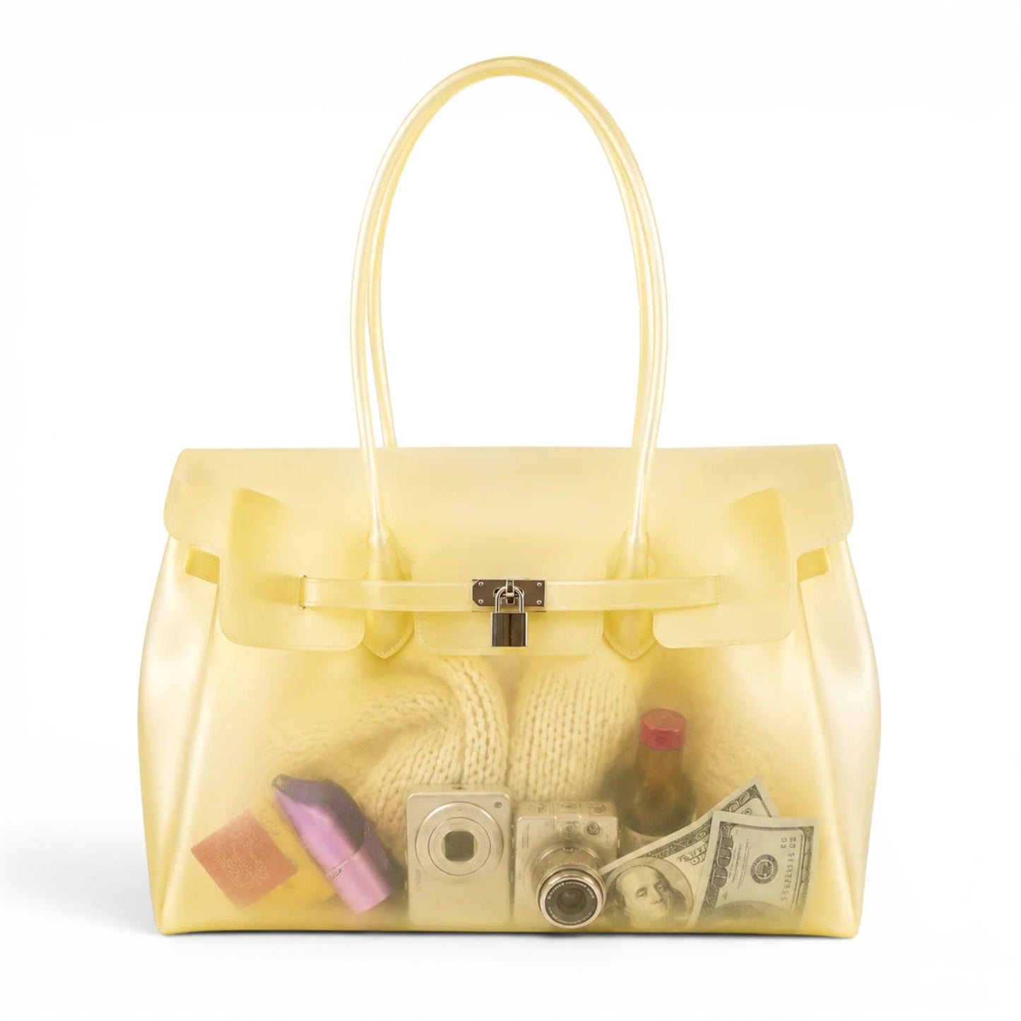 Jelly - Bolso Grande transparente de tendencia - Amarillo - CARMEN VELVET