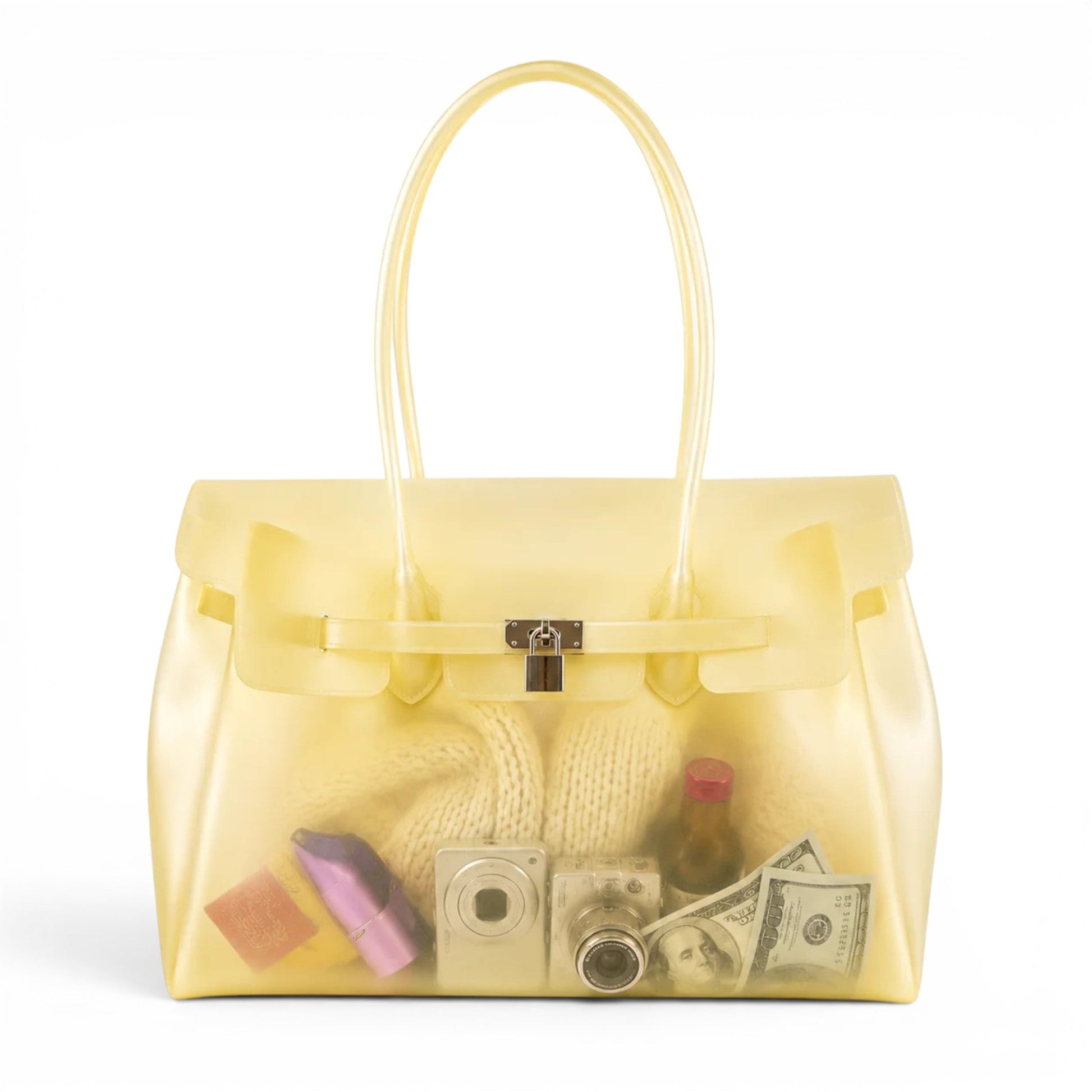 Jelly - Bolso Grande transparente de tendencia - Amarillo - CARMEN VELVET