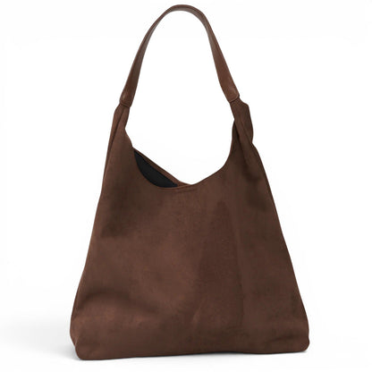 CLEA - Bolso Tote en ante - Café - CARMEN VELVET