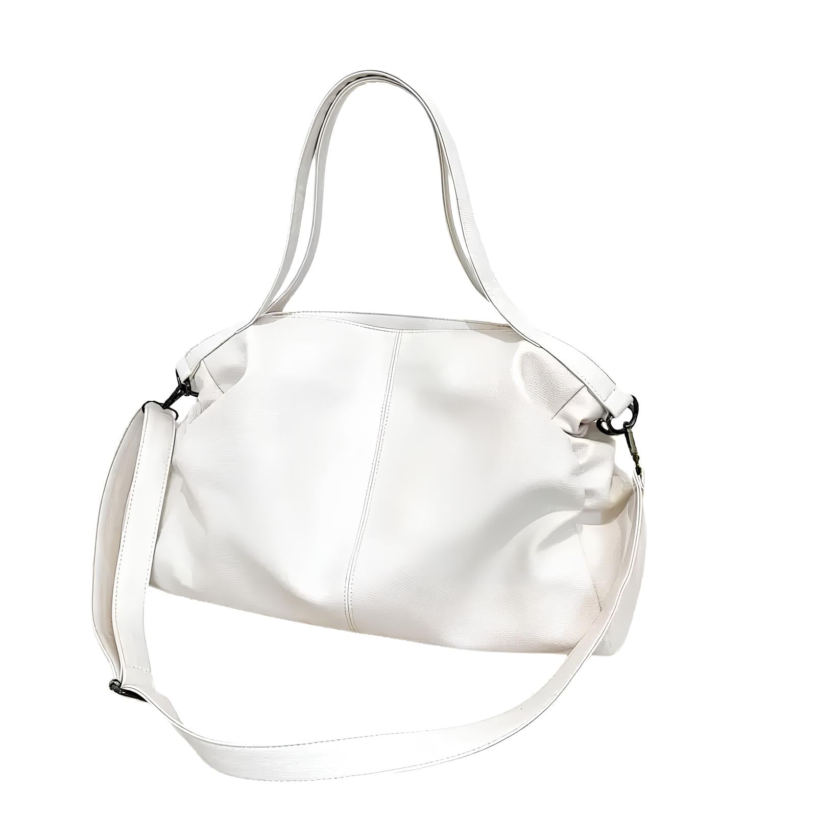 INES - Bolso para el Día a Día de cuero suave - Blanco - CARMEN VELVET