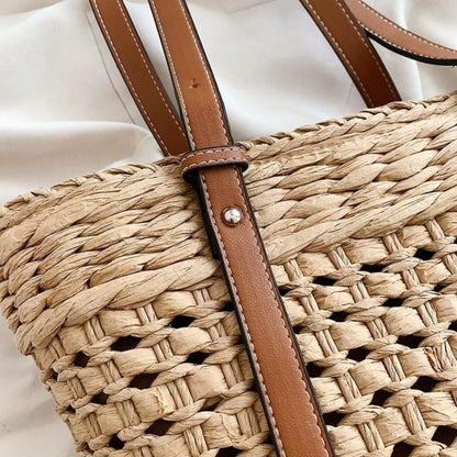 Brisa - Bolso shopper de paja con asas | CARMEN VELVET