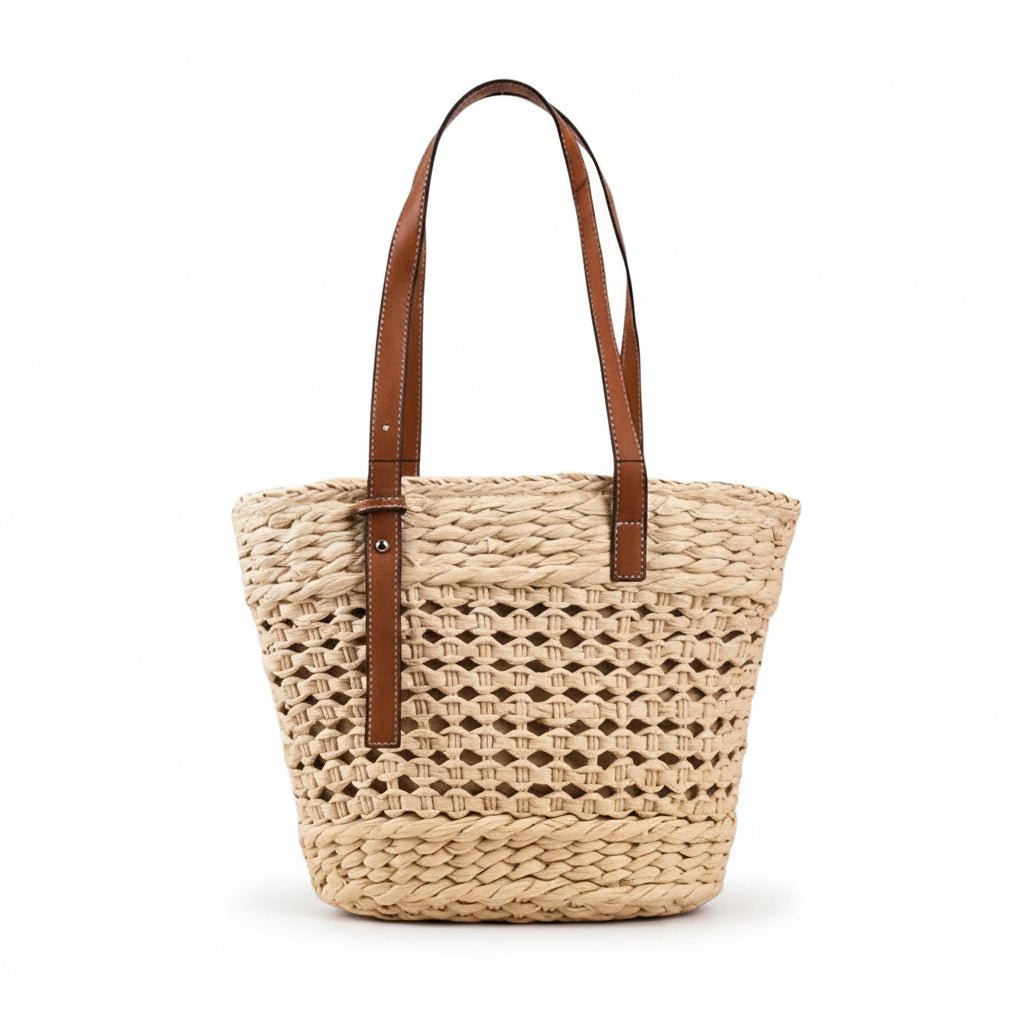 Brisa - Bolso shopper de paja con asas | CARMEN VELVET