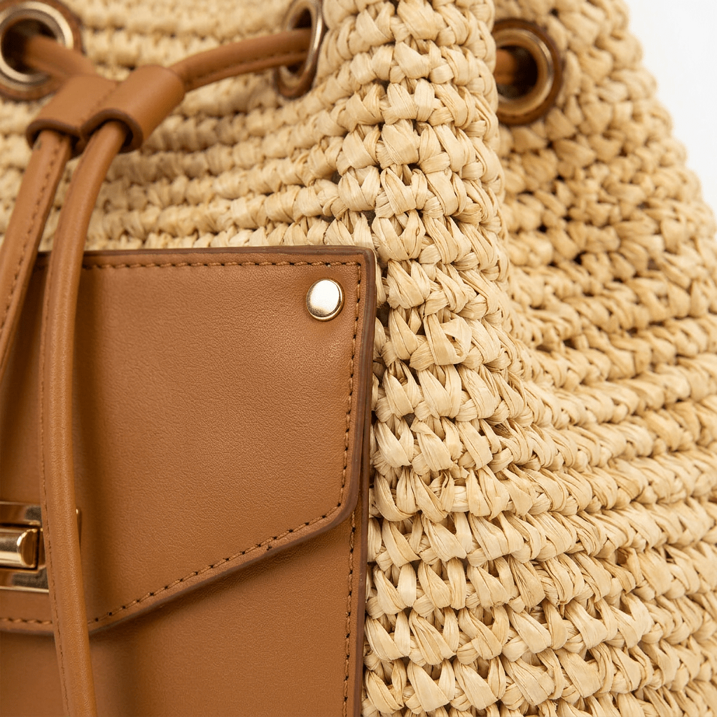 Lía - Bolso saco tejido con bolsillo frontal | CARMEN VELVET