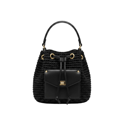 Lía - Bolso saco tejido con bolsillo frontal | CARMEN VELVET