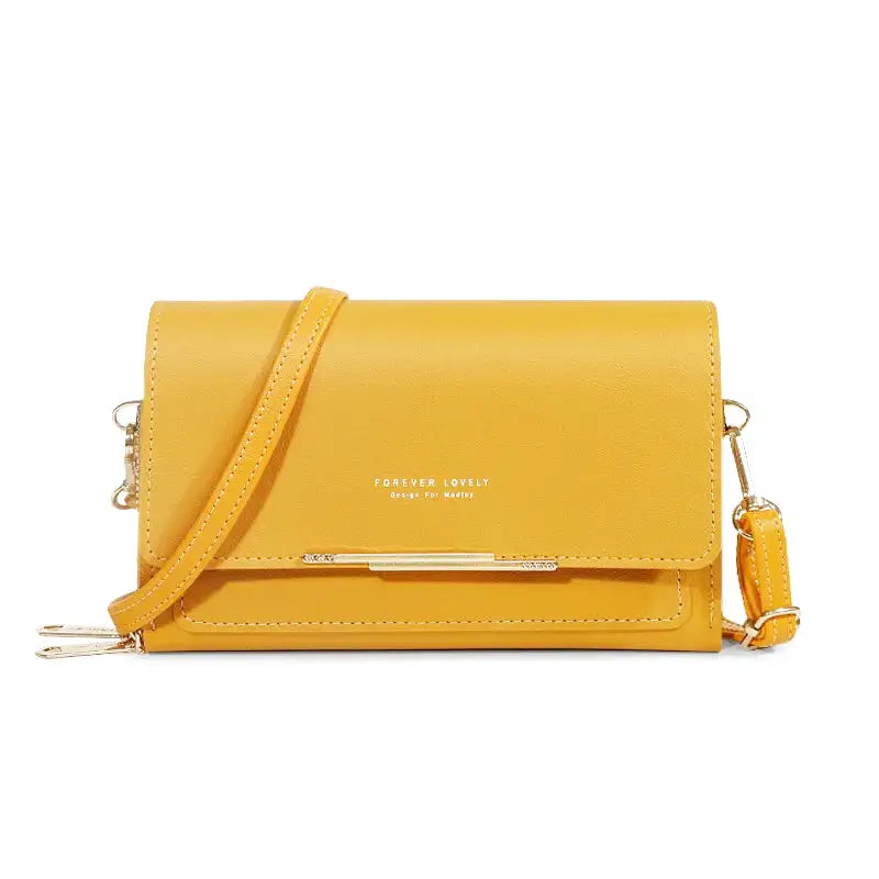 JUANA - Bolso Bandolera con solapa - Amarillo - CARMEN VELVET