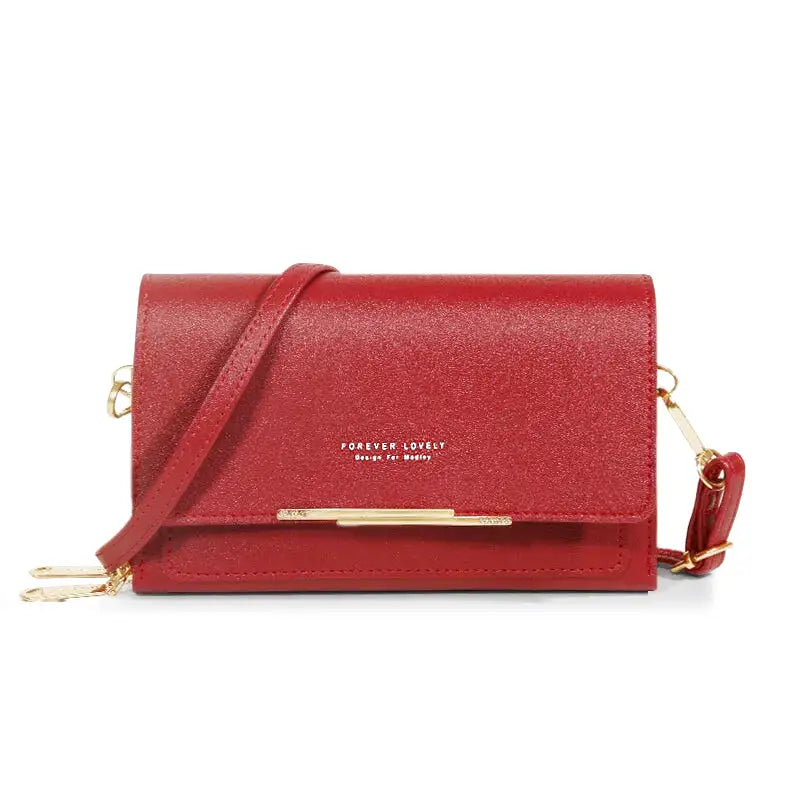 JUANA - Bolso Bandolera con solapa - Rojo - CARMEN VELVET