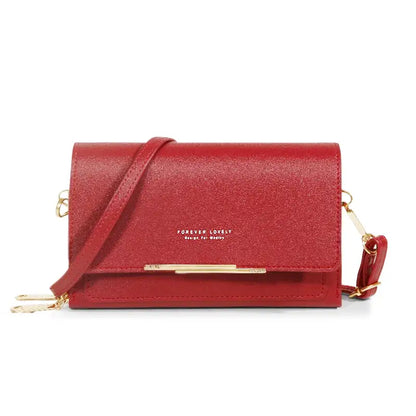 JUANA - Bolso Bandolera con solapa - Rojo - CARMEN VELVET
