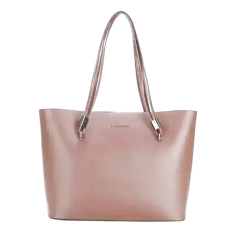 LÉA - Bolso Grande cuero suave tote - Café - CARMEN VELVET
