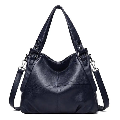 LEONOR - Bolso para el Día a Día de cuero con bandolera - Azul Oscuro - CARMEN VELVET