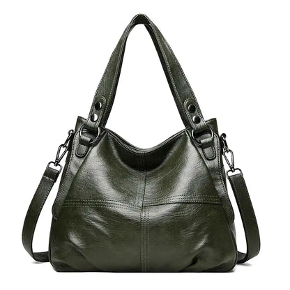 LEONOR - Bolso para el Día a Día de cuero con bandolera - Verde - CARMEN VELVET