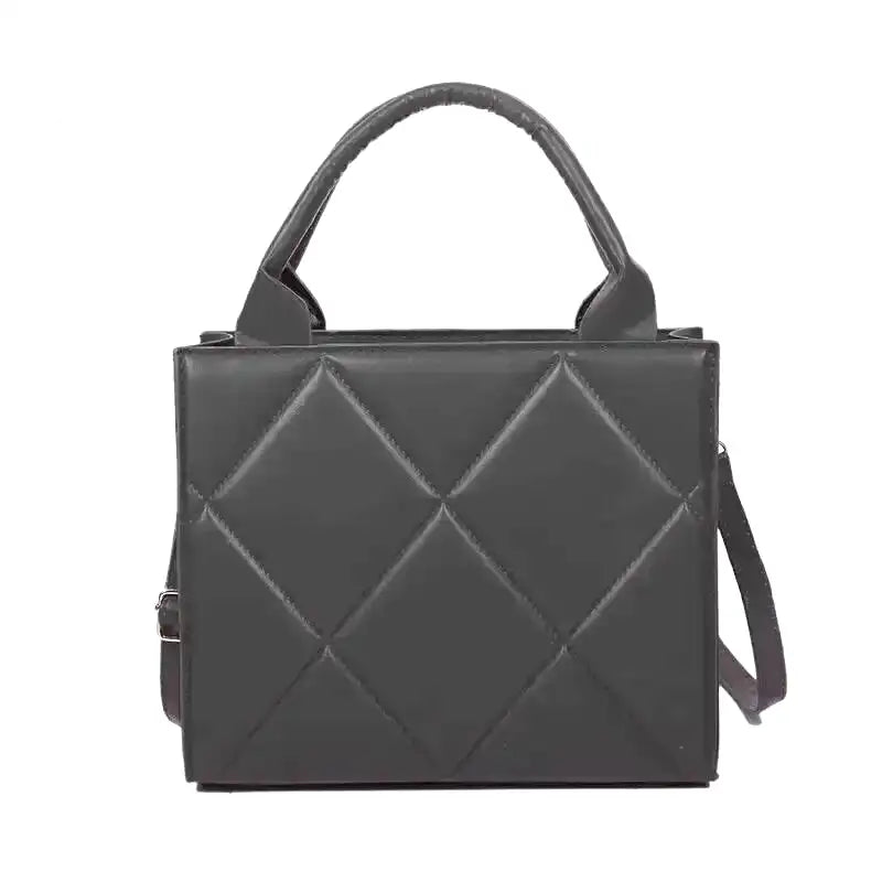 LISE - Bolso acolchado bandolera cuero liso - Negro - CARMEN VELVET