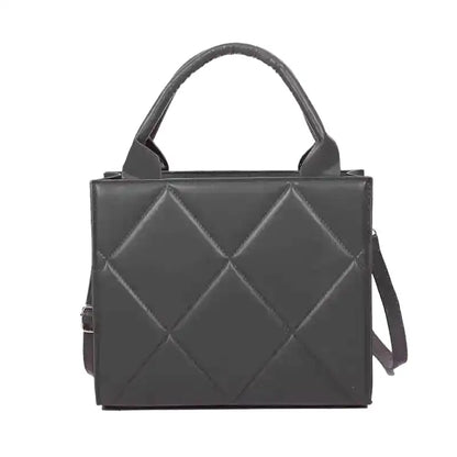 LISE - Bolso acolchado bandolera cuero liso - Negro - CARMEN VELVET