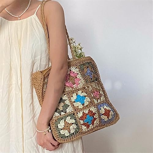 Estrella - Bolso de crochet con cuadros multicolor | CARMEN VELVET