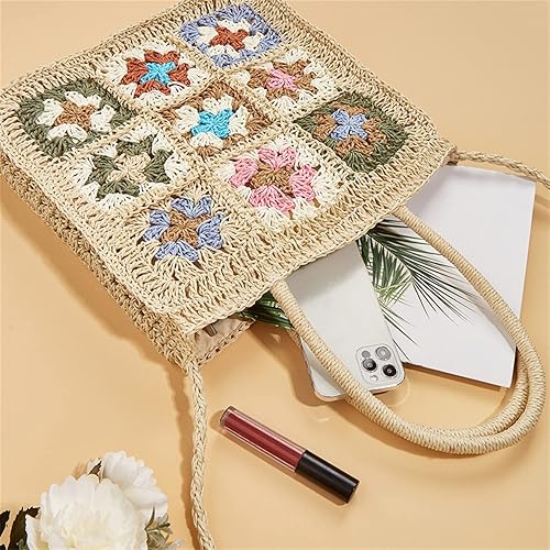 Estrella - Bolso de crochet con cuadros multicolor | CARMEN VELVET