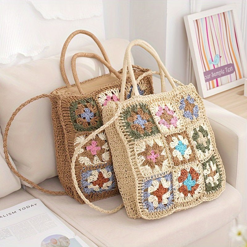 Estrella - Bolso de crochet con cuadros multicolor | CARMEN VELVET