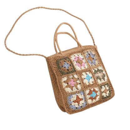 Estrella - Bolso de crochet con cuadros multicolor | CARMEN VELVET