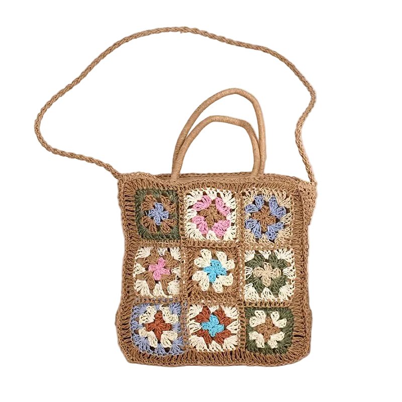 Estrella - Bolso de crochet con cuadros multicolor | CARMEN VELVET
