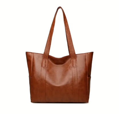 GAÏA - Bolso Grande hombro tote clásico - Marrón - CARMEN VELVET