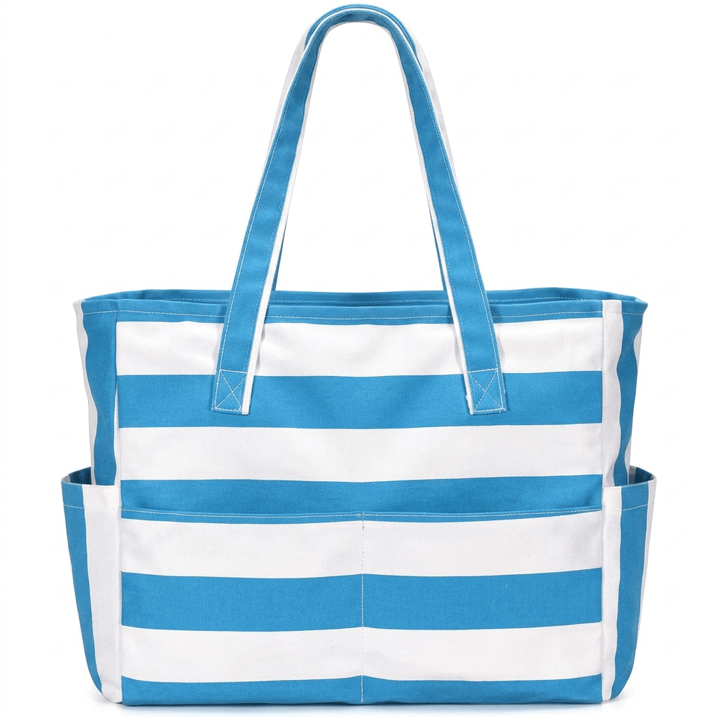 Leire - Bolso de playa transparente con bolsillos | CARMEN VELVET