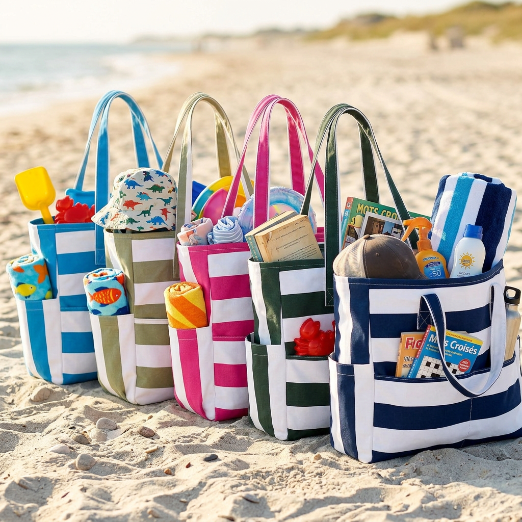 Leire - Bolso de playa transparente con bolsillos | CARMEN VELVET