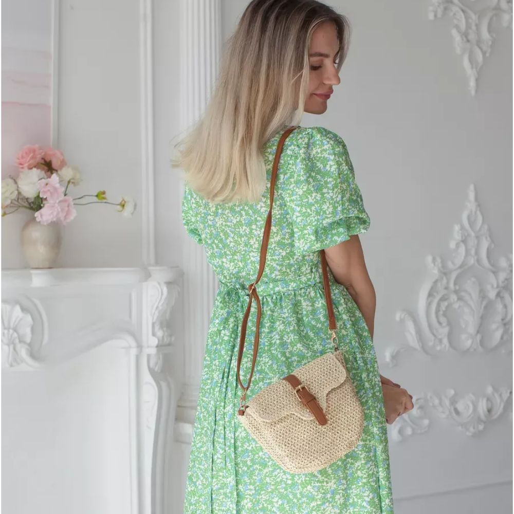 Ainhoa - Bolso bandolera tejido con hebilla | CARMEN VELVET