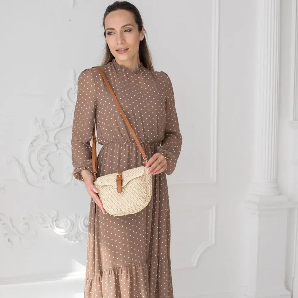 Ainhoa - Bolso bandolera tejido con hebilla | CARMEN VELVET