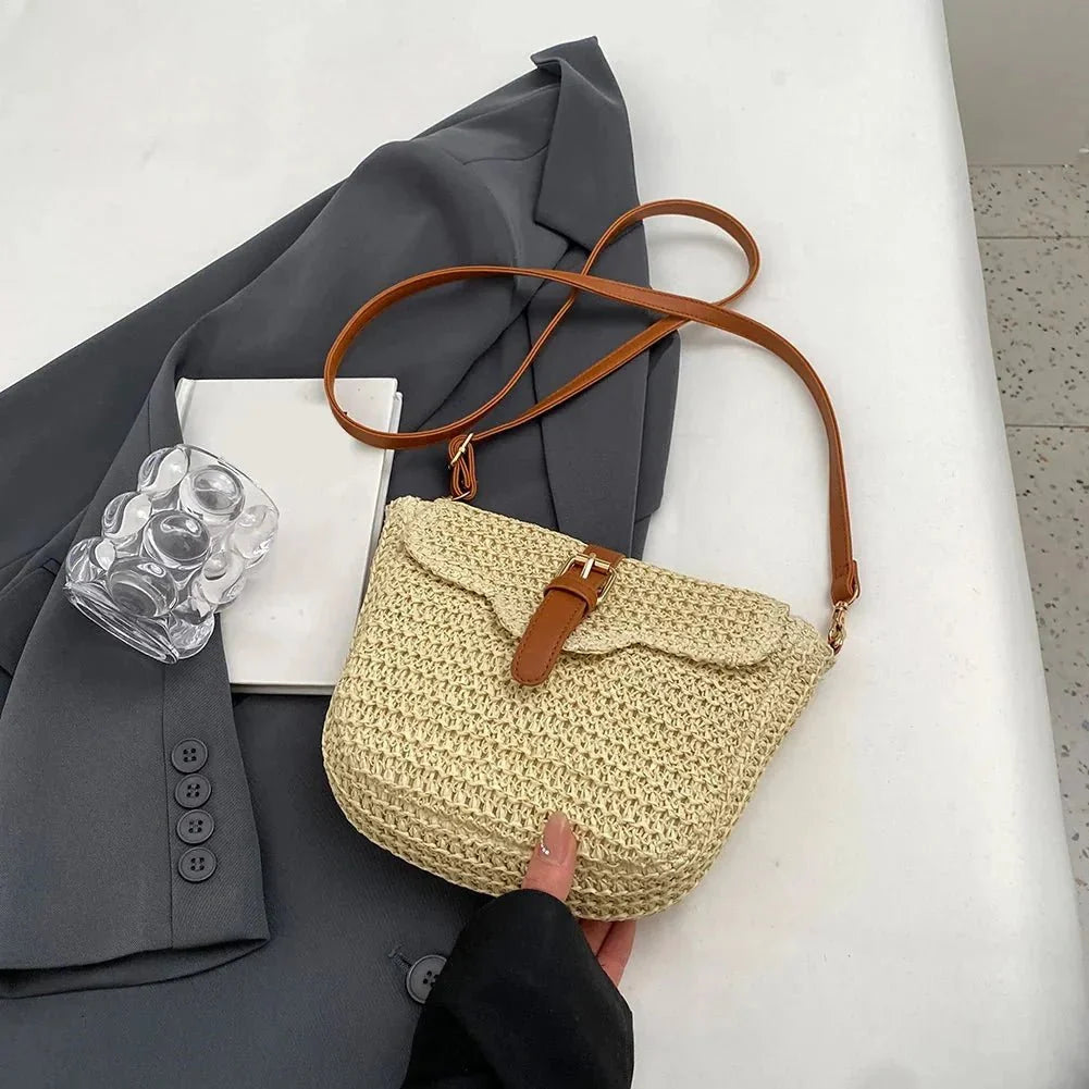 Ainhoa - Bolso bandolera tejido con hebilla | CARMEN VELVET
