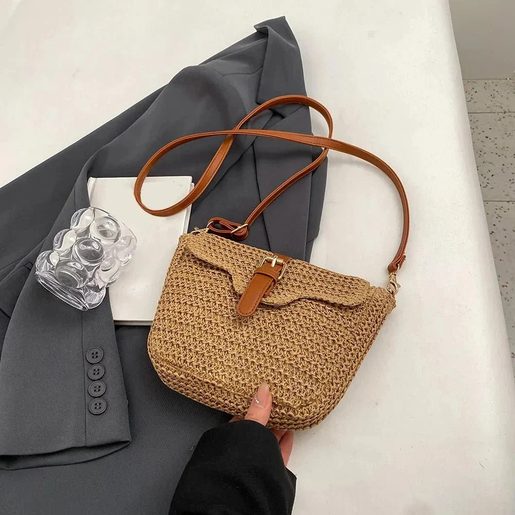 Ainhoa - Bolso bandolera tejido con hebilla | CARMEN VELVET