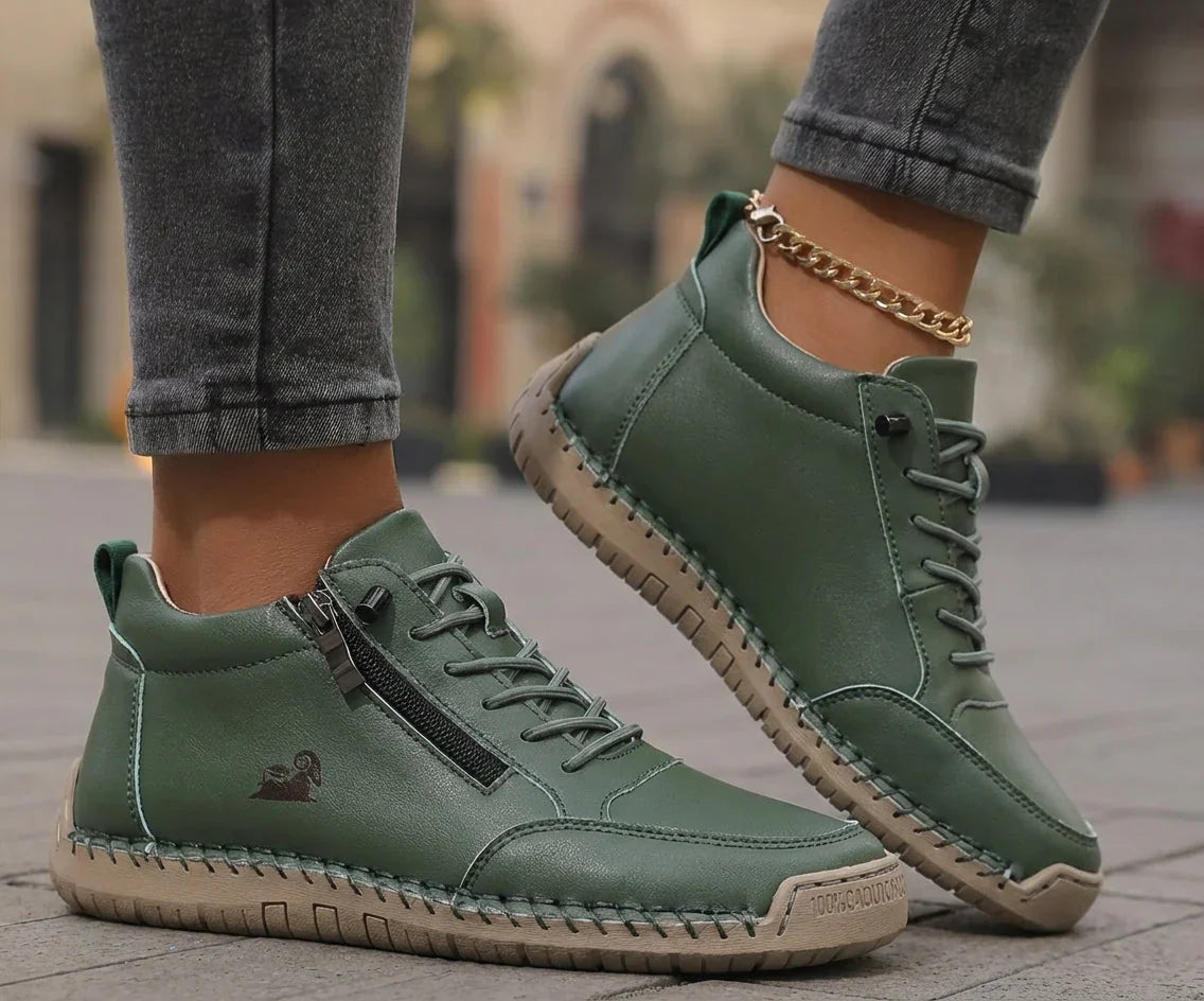 Amaia - Zapatillas ergonómicas de confort diario con cremallera