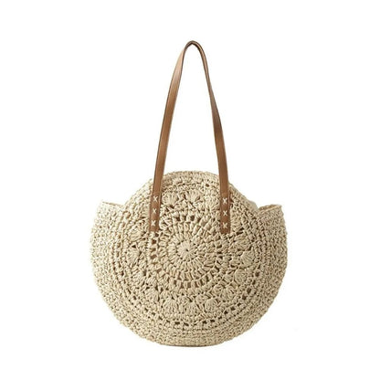 Maia - Bolso redondo de crochet con asas largas | CARMEN VELVET
