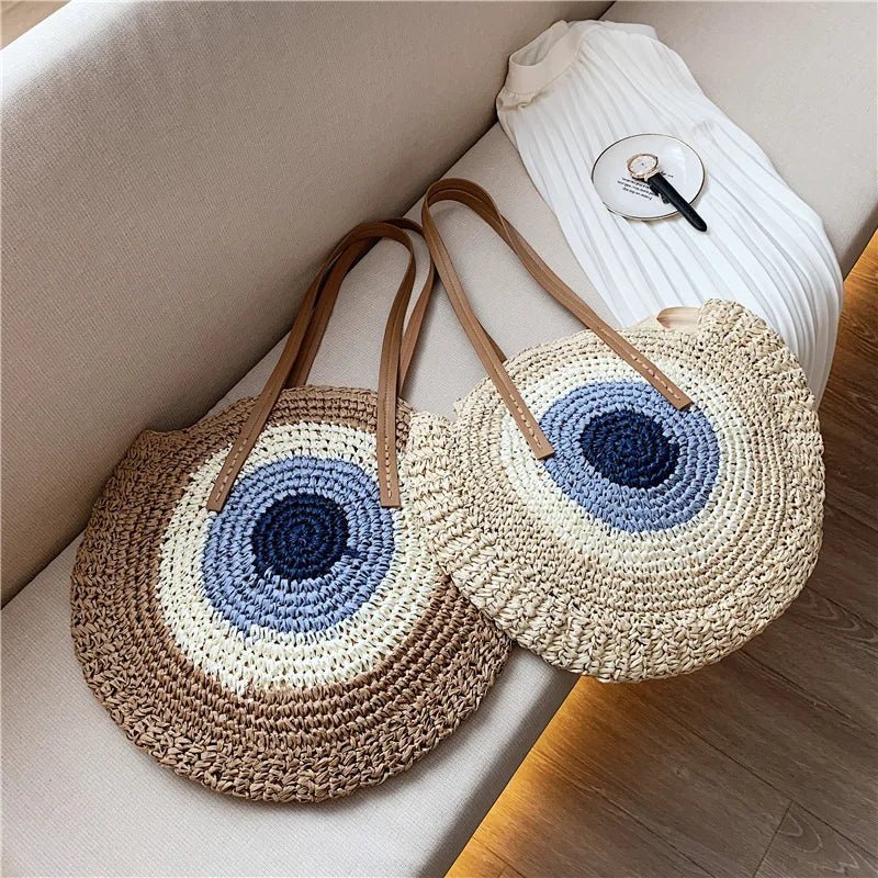 Maia - Bolso redondo de crochet con asas largas | CARMEN VELVET