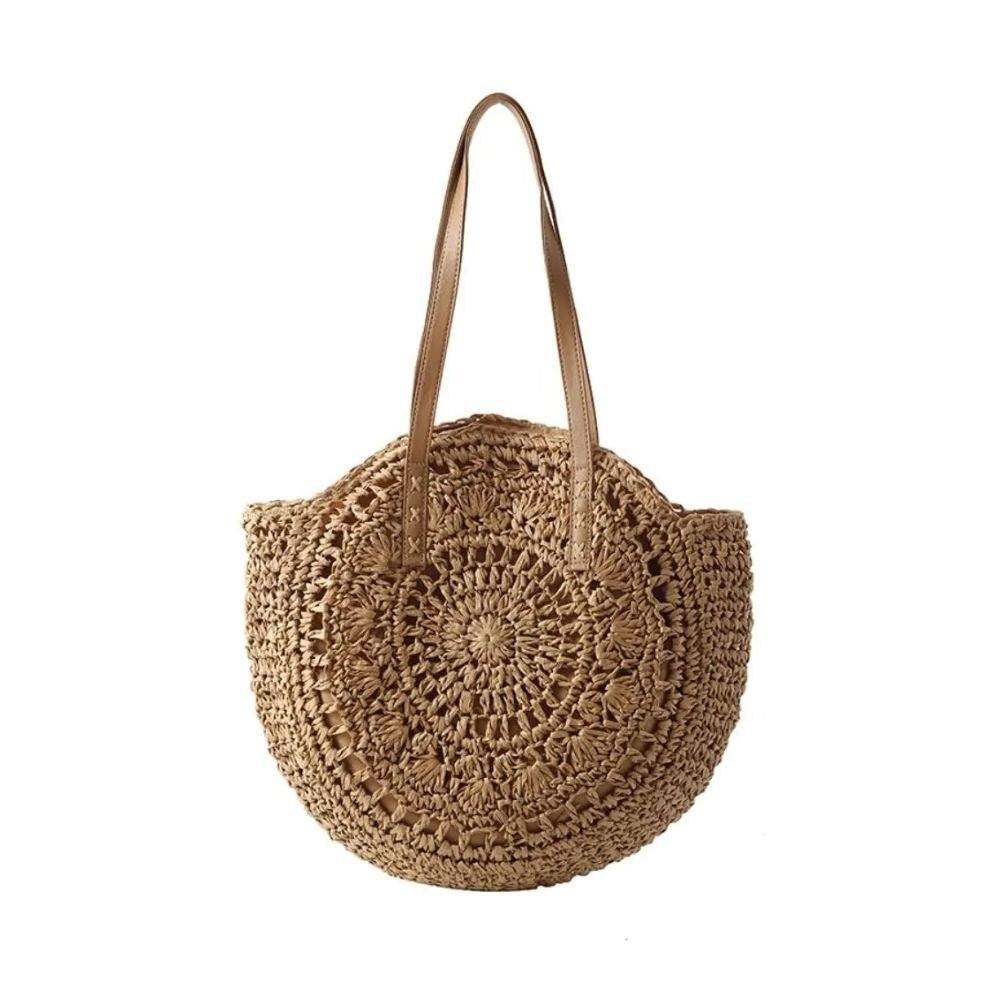 Maia - Bolso redondo de crochet con asas largas | CARMEN VELVET